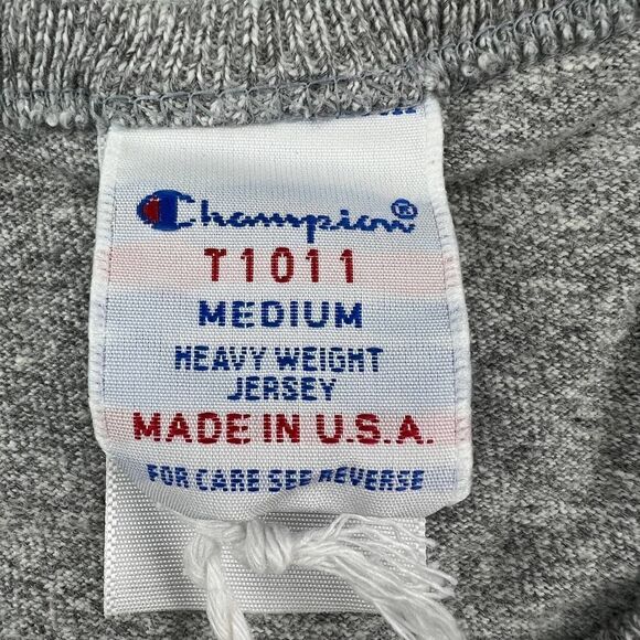 New Champion Men US M Gray Heavyweight Jersey Heritage T-Shirt | Made in USA - Picture 10 of 11